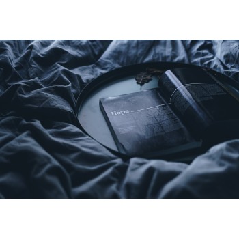 DARK BLUE BED LINEN SET (2 pillowcases, bed sheet, duvet cover)